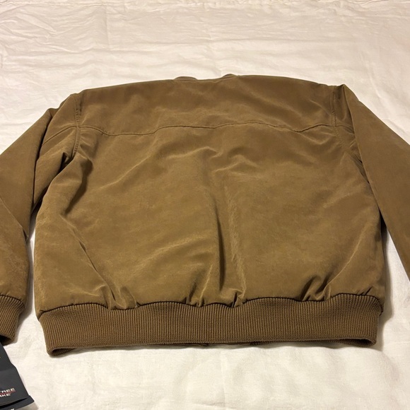 Roundtree & Yorke Men's khaki Micro-Fiber Bomber Jacket - Picture 7 of 12